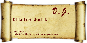 Ditrich Judit névjegykártya