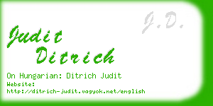 judit ditrich business card
